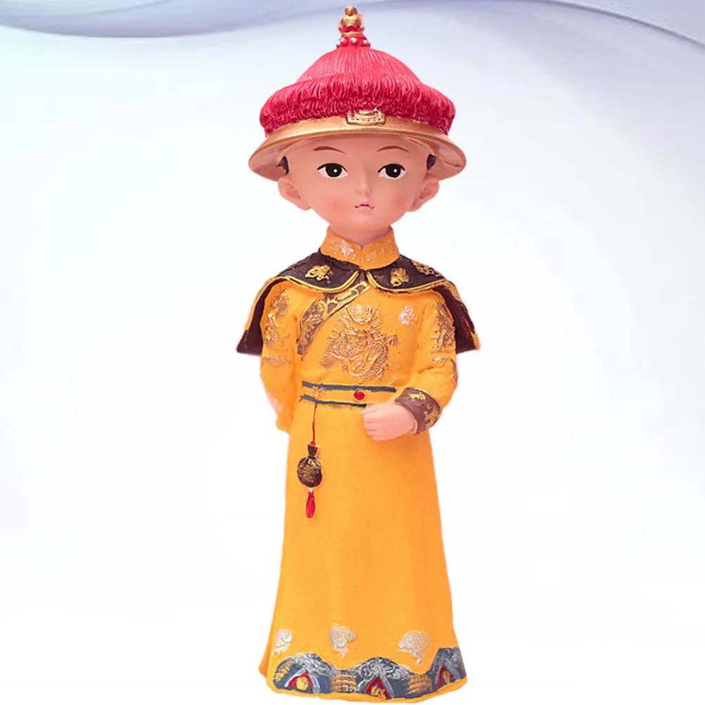 Chinese Emperor Desktop Ornament Resin Royal Style Wedding Decoration Home Office Balcony Car Accessory Aesthetic Photo Prop