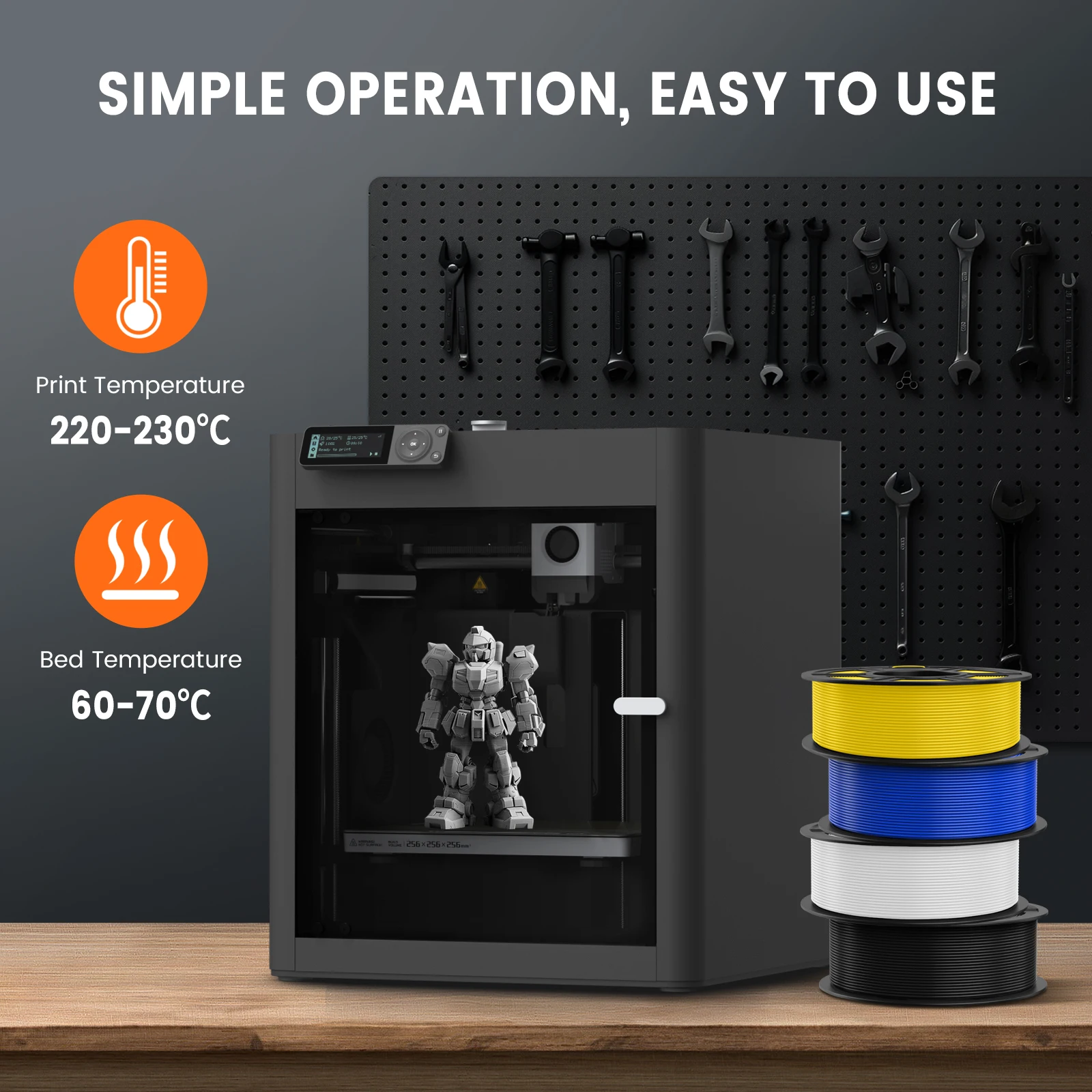 Filament do drukarki 3D TECBEARS PETG 1.75mm 5 rolek 5KG Wielokolorowy PETG Pakowany próżniowo 100% Bez pęcherzyków powietrza do FDM DIY Materiał na prezent — zdjęcie produktu 6