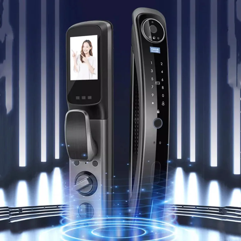 Full-Automatic 3D Face Recognition Intelligent Lock Household Password Lock Remote High-Definition Visual Intercom Entrance Door