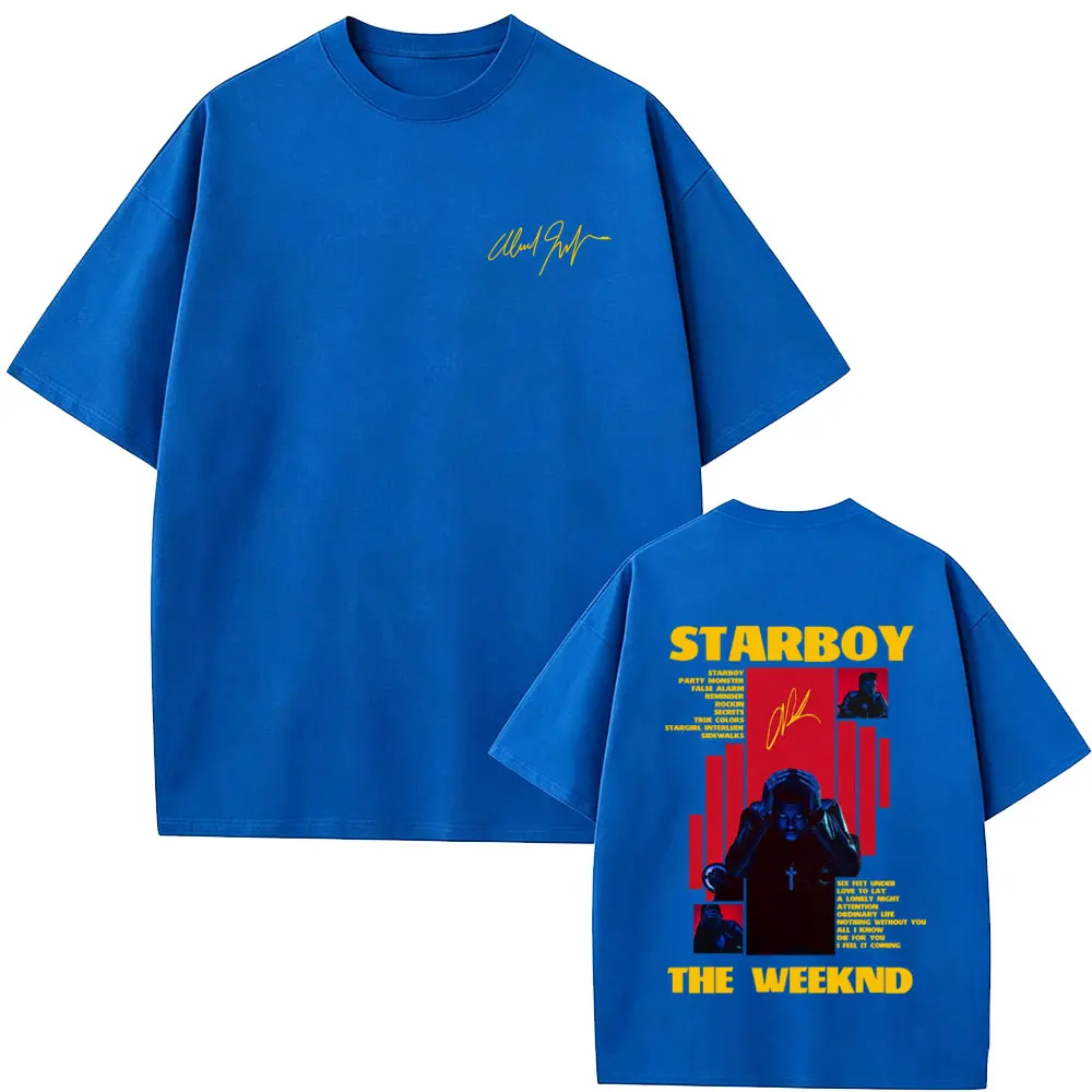 Rapper The Weeknd Starboy Album Graphic T-shirt Men Women Hip Hop