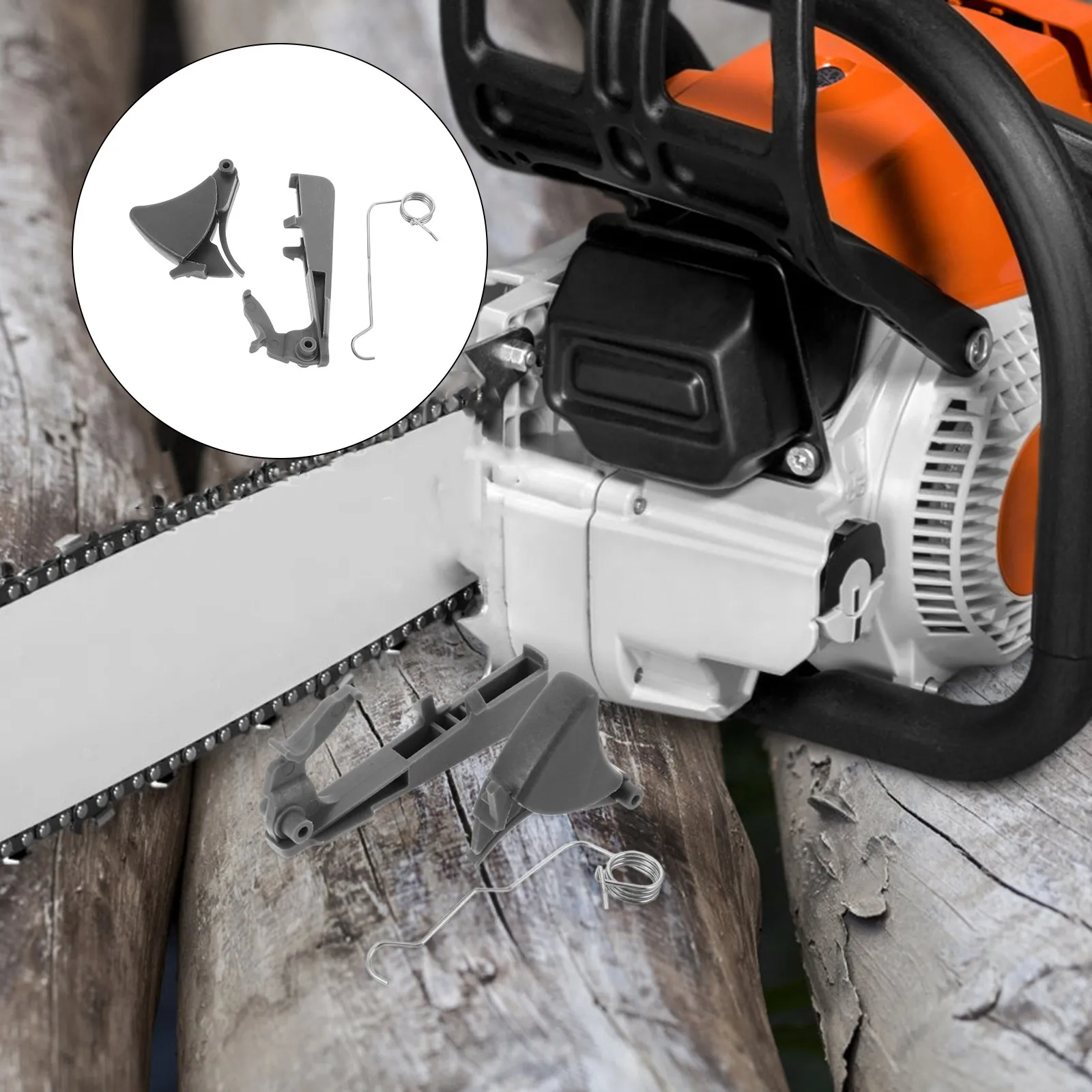 

1Set Chainsaw Throttle Assembly Kit Heavy Duty Wear Resistant Trigger Lever Choke Spring Rod for Pruning Cutting Fuel Efficient