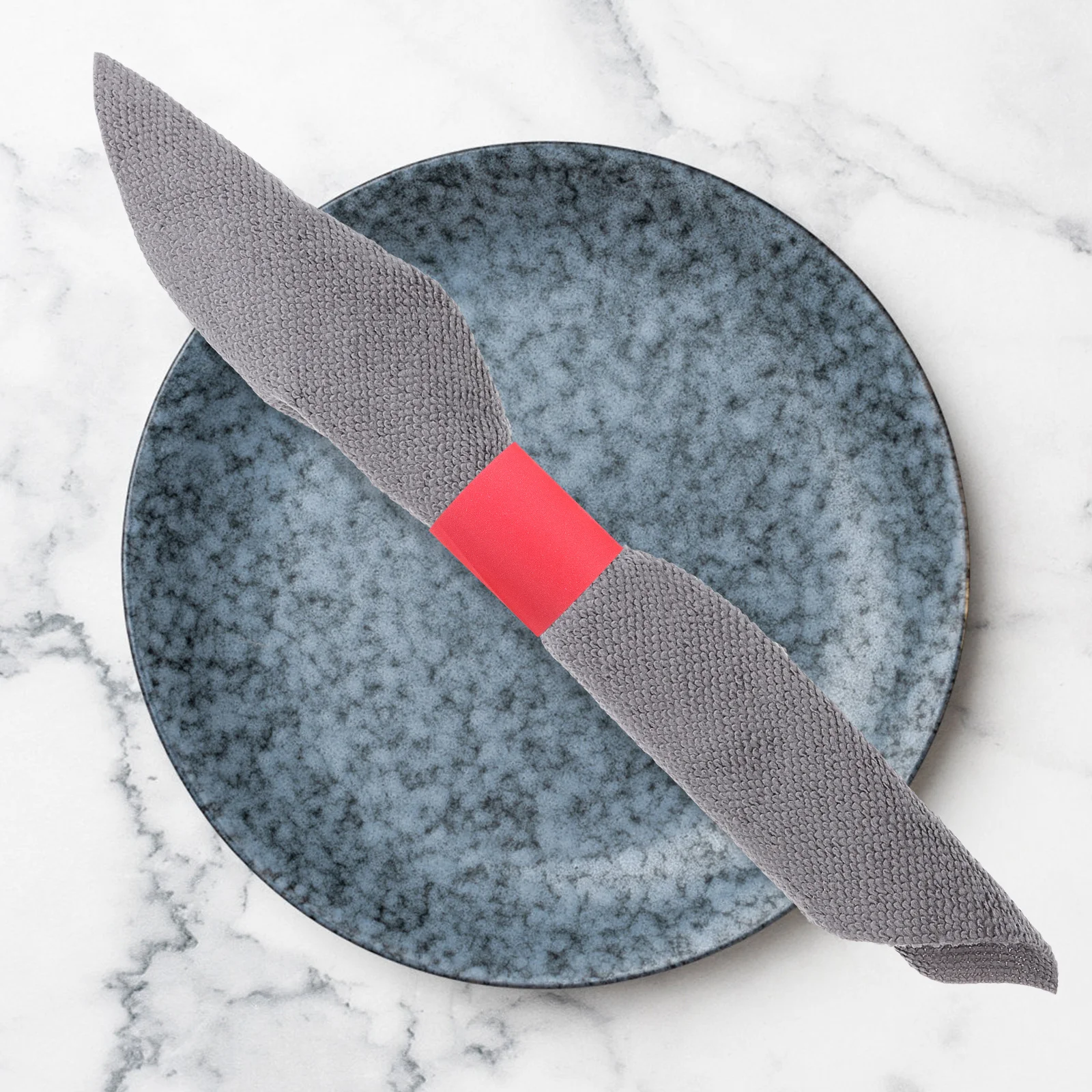 

500Pcs Napkin Paper Bands Self Adhesive Blue Disposable Napkin Rings for Thanksgiving Elegant Table Decorations Wedding Party