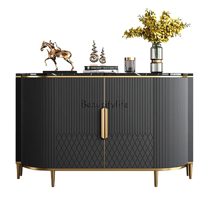 

LXAmerican light luxury door cabinet marble modern simple marble cabinet