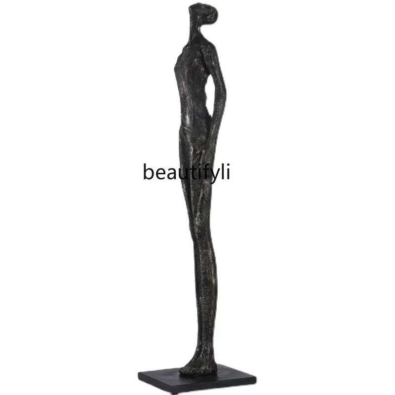 Modern Humanoid Art Sculptured Ornaments Designer Hotel Lobby Club Abstract Figure Landing Big Decorations