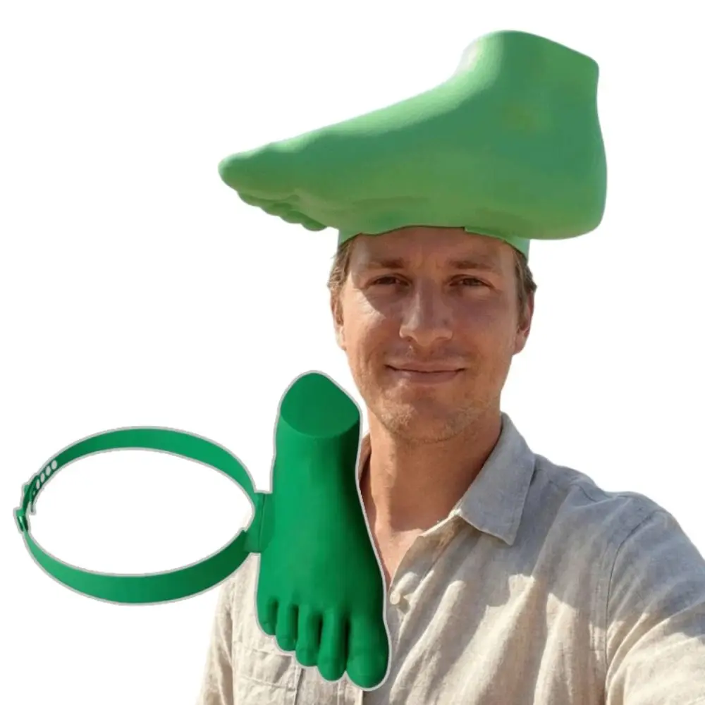 Chapeau de soleil multifonctionnel en forme de pied imprimé en 3D, réglable, avec bandeau créatif en forme de pied détachable, protection solaire