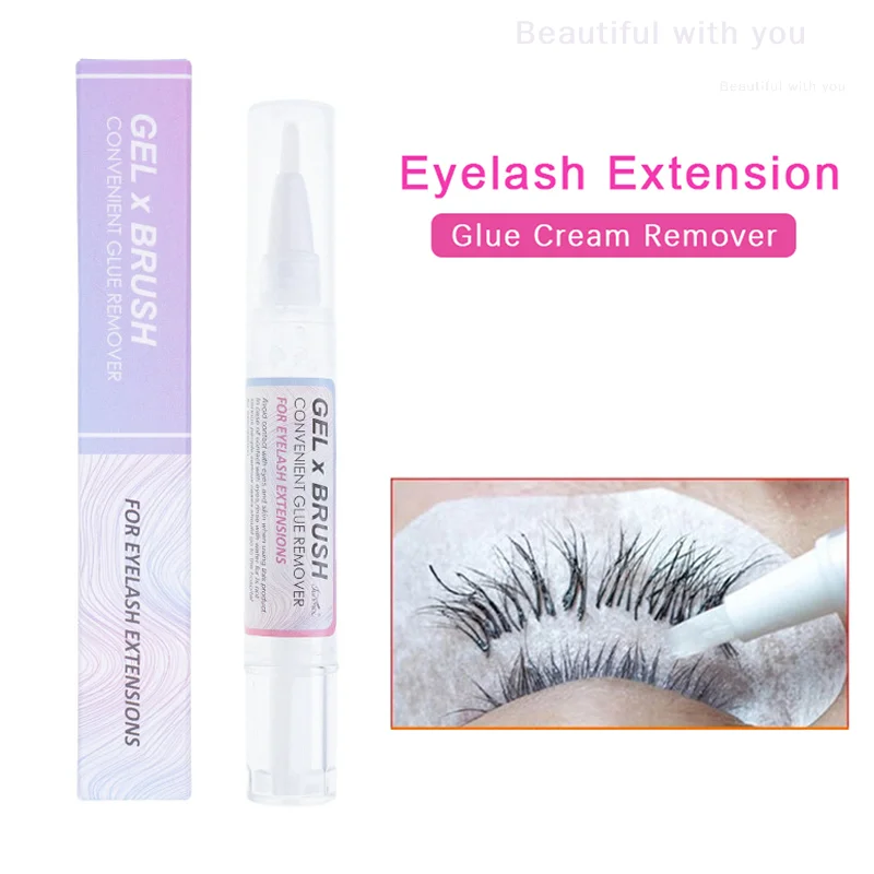 New10ml Eyelash Extension Glue Remover Pen Transparent Up Adhesive Gel False Pen Grafting Removing Non-irritating Make Remover