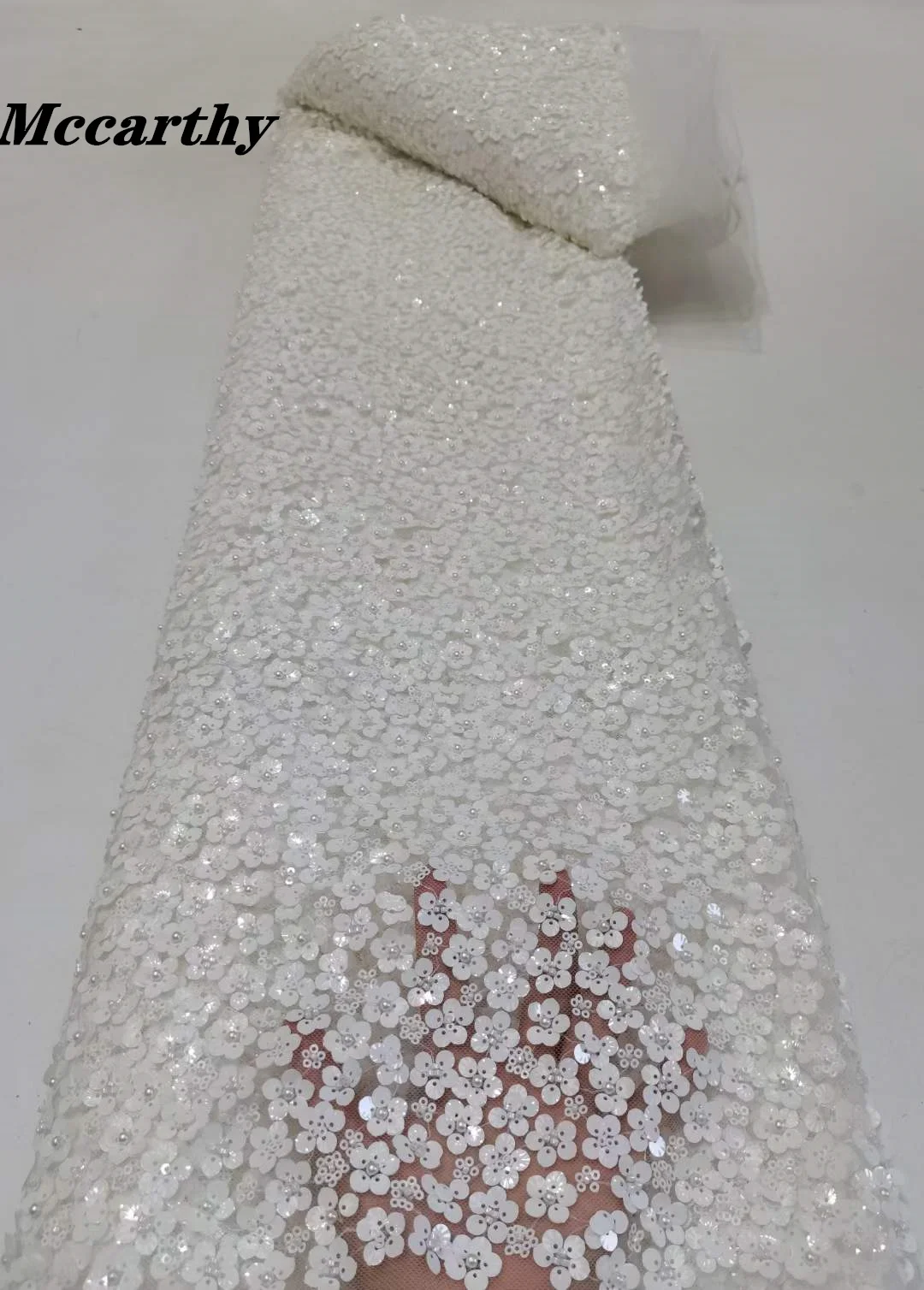 Alta qualidade elegante francês malha bordado tule flor 3d tecido de renda nigeriano africano para casamento vestido festa XZ-33275