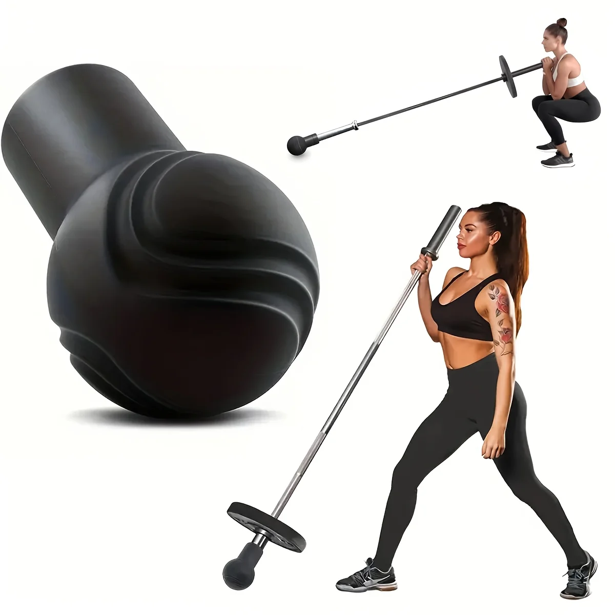 Attachment for Barbell 360° Rotation for Full-Body Strength Workouts Gym Back Strength Training Accessory for Deadlifts Squats