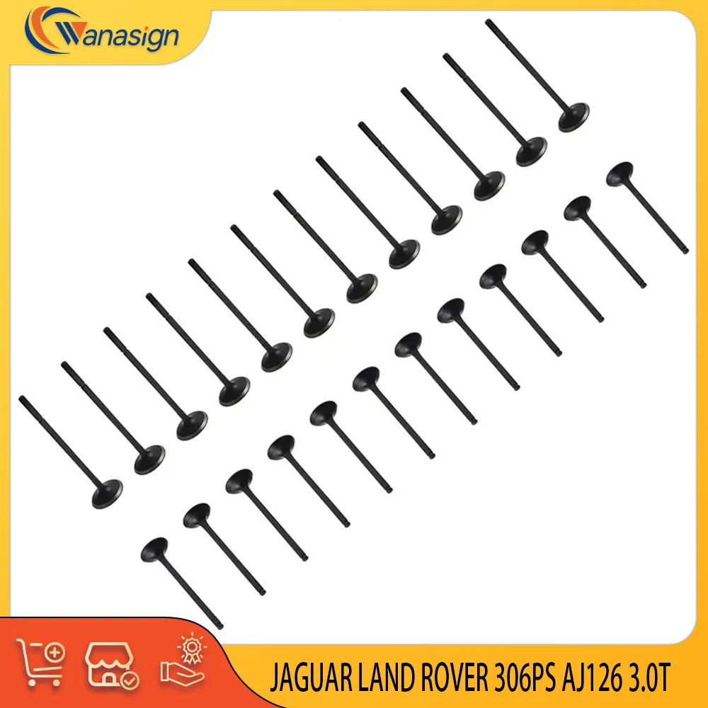 

AUTO ENGINE PARTS Intake & Exhaust Valve Set Fit For JAGUAR LAND ROVER 3.0L V6 GAS DOHC Supercharged 306PS AJ126 2012-2024