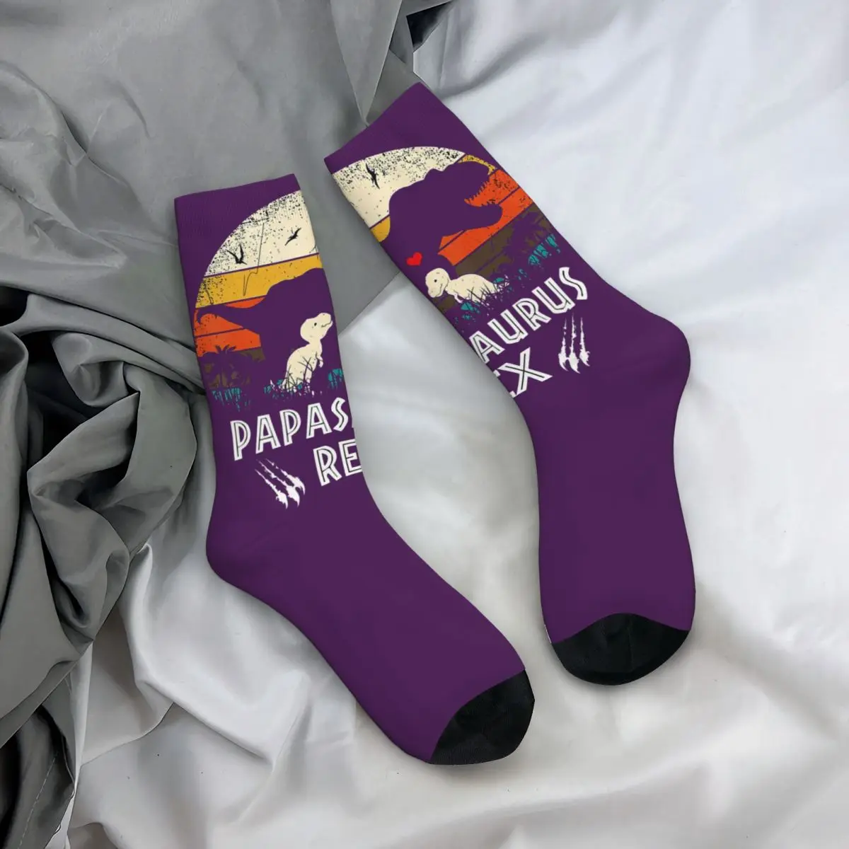 Papasaurus Unisex Socks,Warm 3D Print Happy Socks Street Style Crazy Sock