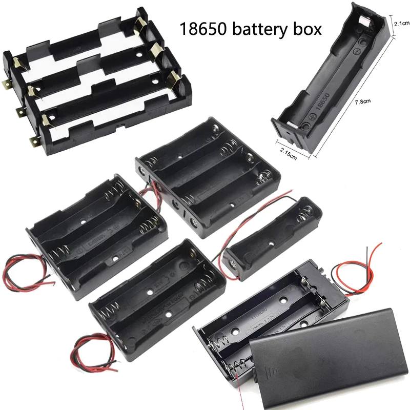 18650 battery assembly box battery box 3.7V parallel series belt line lithium welding-free DIY manual battery holder