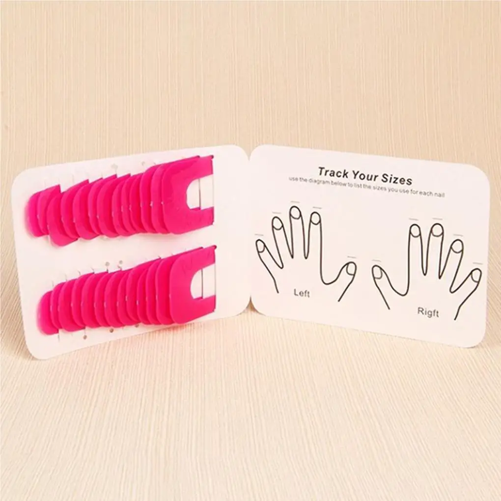 26pcs Reusable Nail Polish Stencils Pink Nail Gel Curve Shape Spill-Proof Finger Cover Sticker Nail Polish Holder