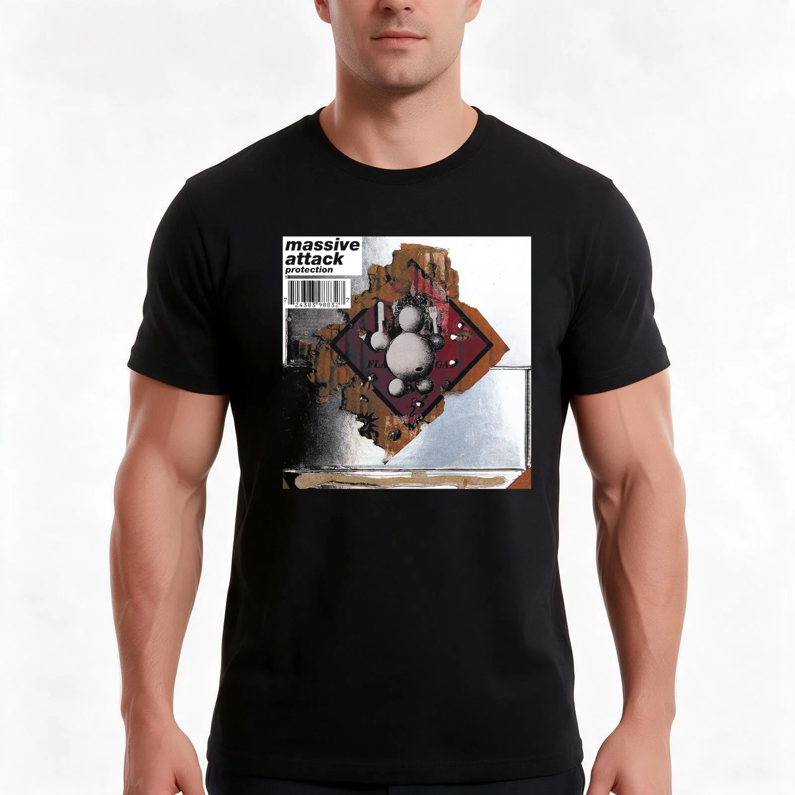 MASSIVE DEFENCE T-Shirt, Summer Casual Cotton Tee, Oversized Streetwear Tops, Vintage Graphic Print, Loose Fit Short Sleeve