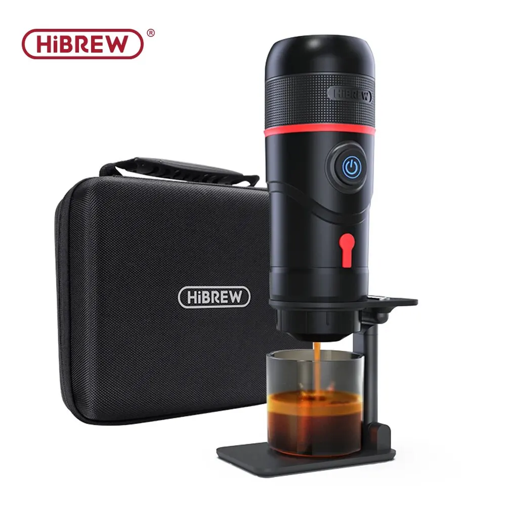 HiBREW Portable Coffee Machine for Car & Home,DC12V Expresso Coffee Maker Fit Nexpresso Dolce Pod Capsule Coffee Powder H4