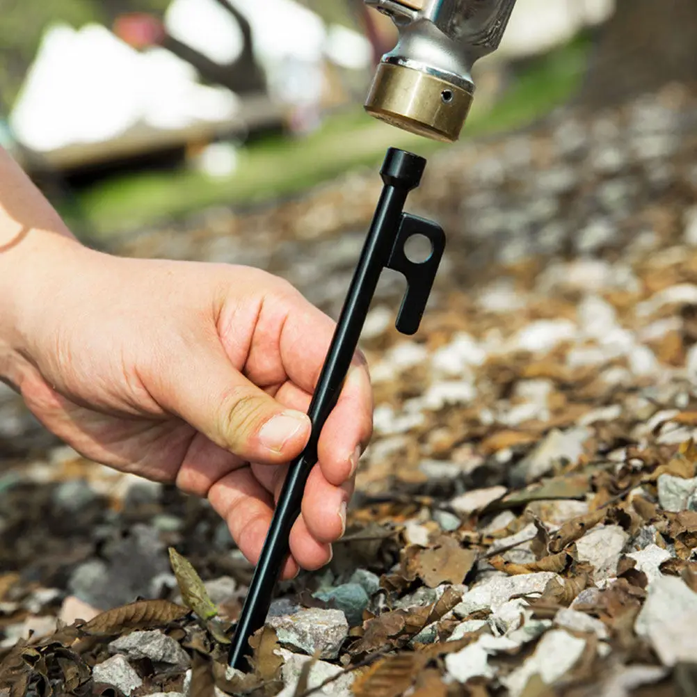 1Set Premium Metal Tent Stakes Ground Pegs for Camping Hiking Tents Tarps Outdoor Snow Sand Terrain Strong Holding Power Compact