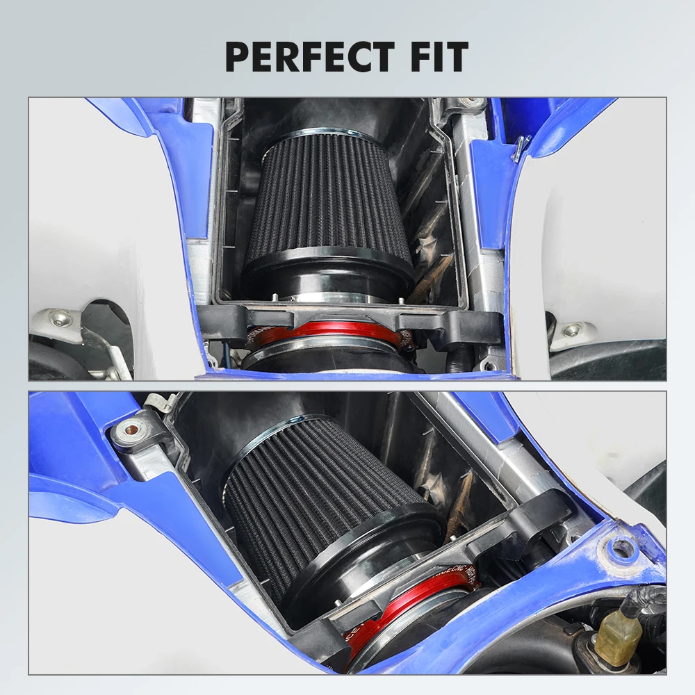 NICECNC Air Filter Airbox Adapter Protector Kit For Yamaha YFZ450 YFZ450R 2007-2024 Aluminum Intake Cover ATV Accessories