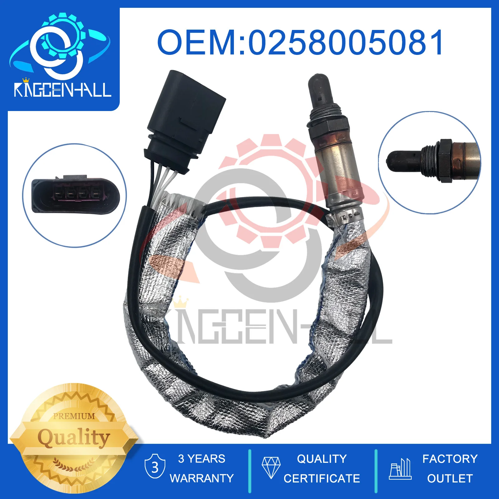 

Lambda Sensor Oxygen Sensor Part No# 0258005081 030906265BS For A3 Octavia Ibiza Bora Golf Polo O2 Oxygen Air Fuel Ratio Sensor