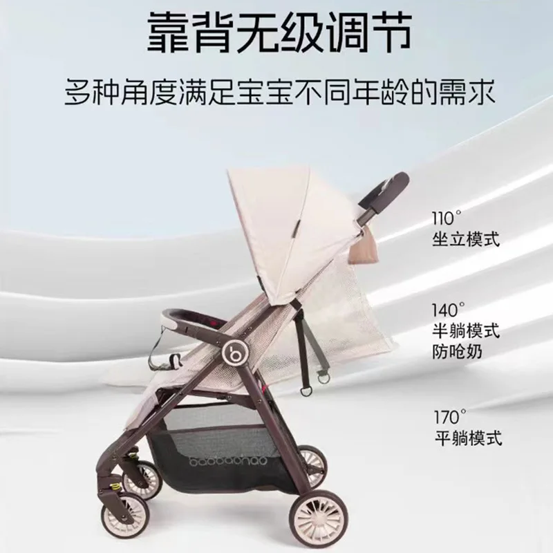 عربة أطفال خفيفة الوزن وقابلة للطي مناسبة يمكن الجلوس أو الاستلقاء بنقرة واحدة عربة جيب قابلة للطي لعمر 0-3 سنوات #3