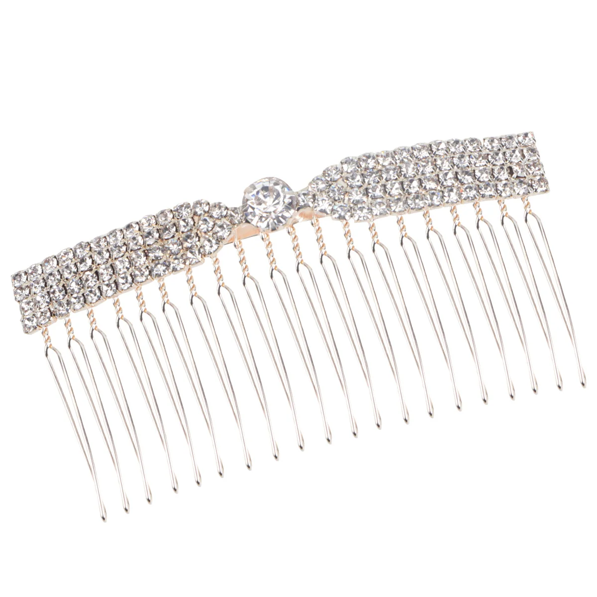 

Chic Rhinestone Hair Comb Elegant Alloy Bang Hair Insert Comb Wedding Party Headdress Hairpin for Women Girls Creative Hairpin