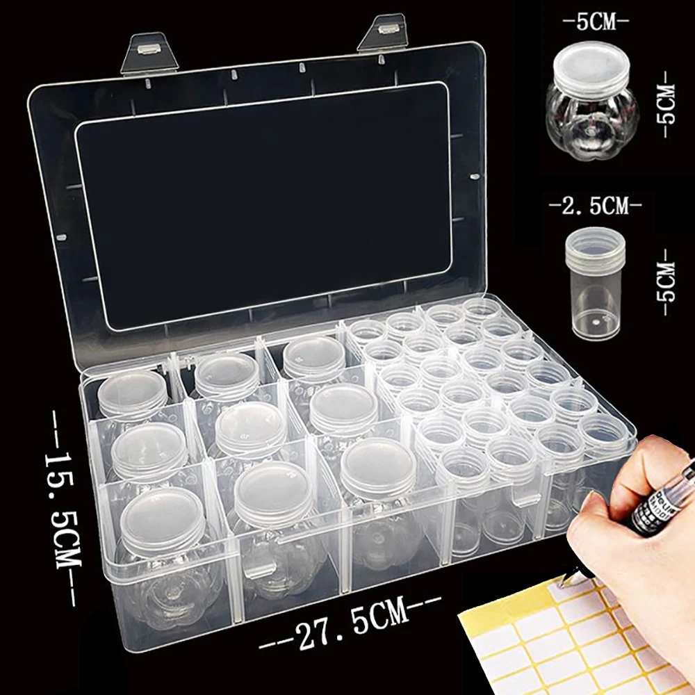 Diamant Schilderen Gereedschap Opbergdoos Kraal Grote Potten Mozaïek Kunst Container DIY Organizer Hama Kralen Accessoires Dozen Gebruiksvoorwerpen ﻿