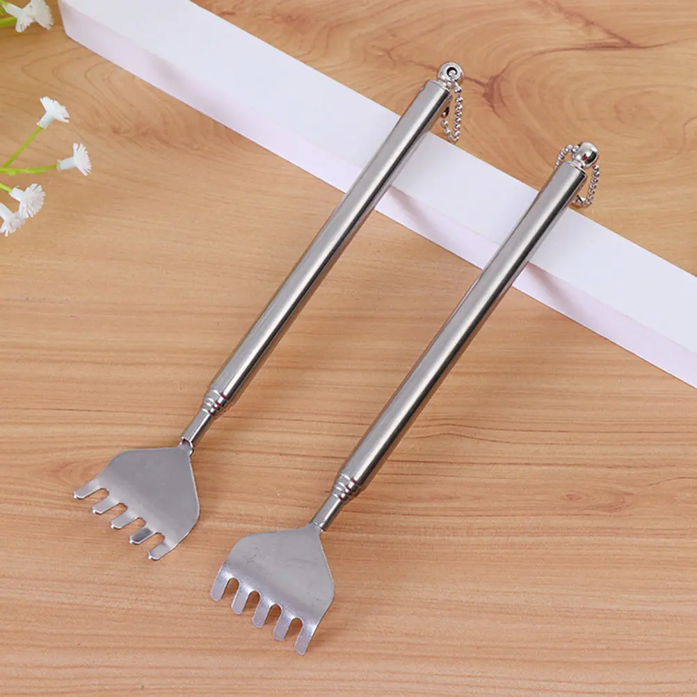 

Набор из 5 скребков для спины из нержавеющей стали с гладкими краями для снятия тревоги, портативный инструмент для расчесывания спины для взрослых