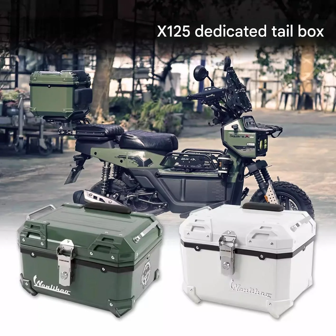 FOR honda SquareX125 Lockable Rear Trunk Quick-Release Mount Secure Anti-Theft Cargo Organizer for Motorcycle