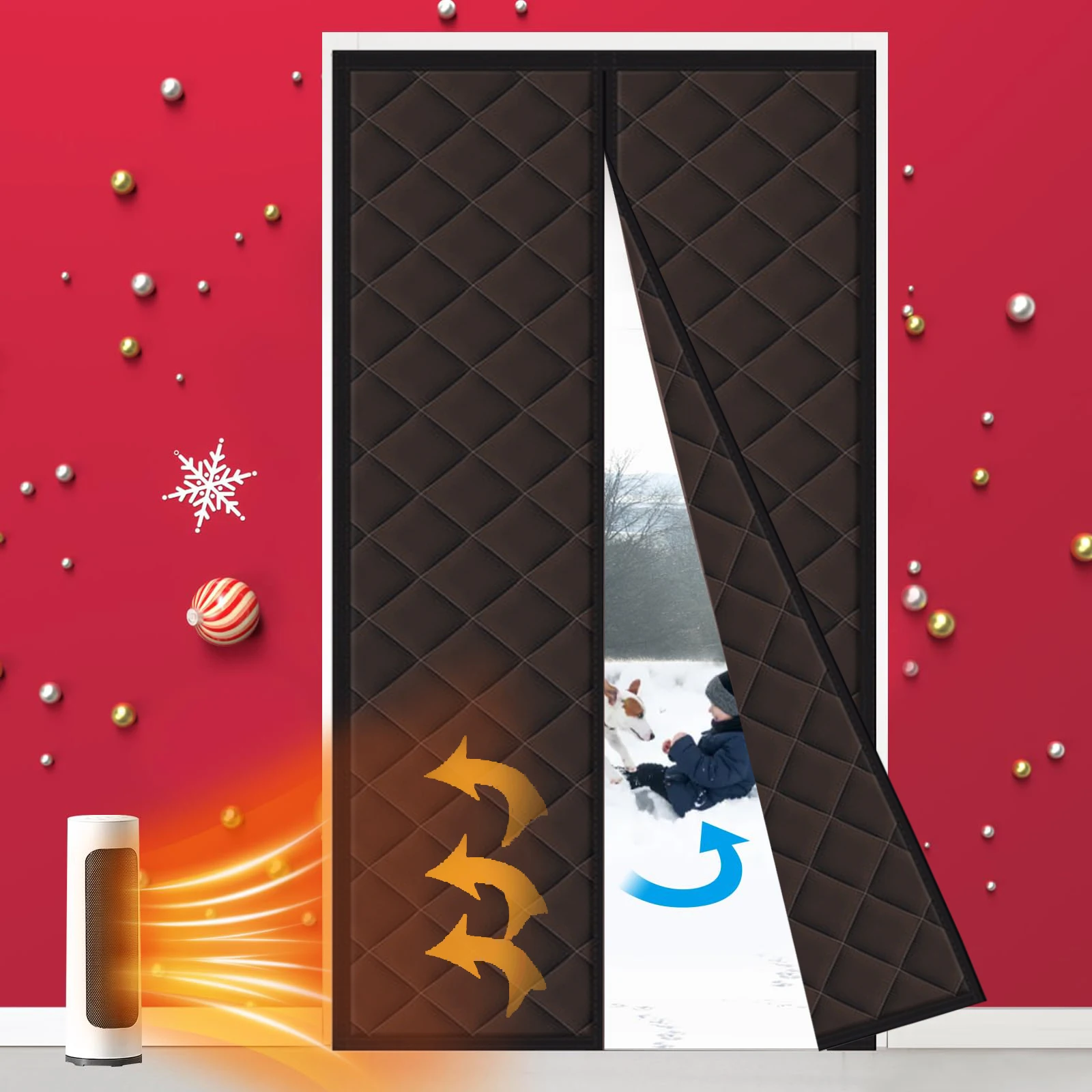 Warm Door Curtains, Windproof and Cold Resistant Air Conditioning Insulation Curtains, Oxford Fabric Winter Door Curtains