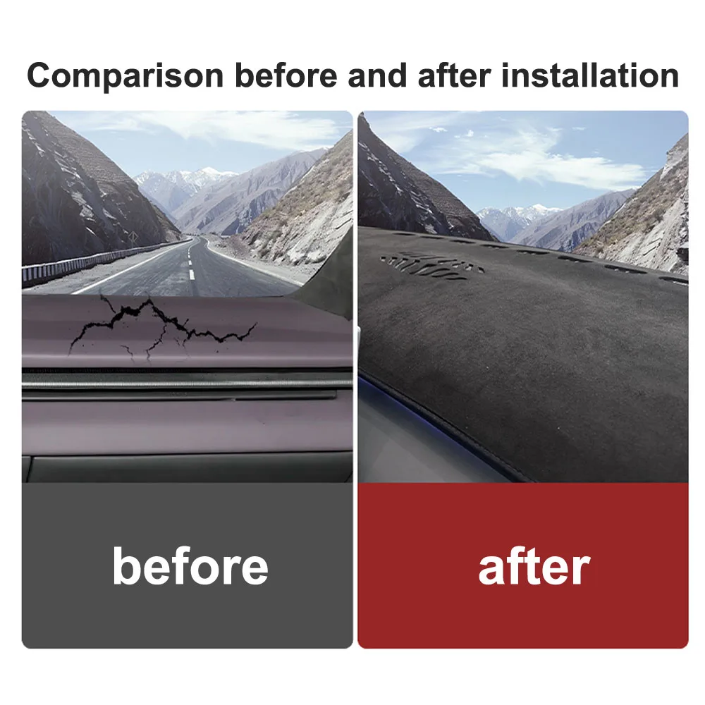 For New Xpeng P7 2025 Instrument Panel Light Shielding Pad Car Parts Suede Anti Slip Pad Heat Insulation And Sun Protection