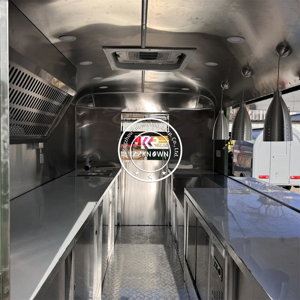Professional Concession Food Trailer Mobile Kitchen Outdoor Dining  Coffee Burger Pizza Hot Dog Food Truck Fully Equipped