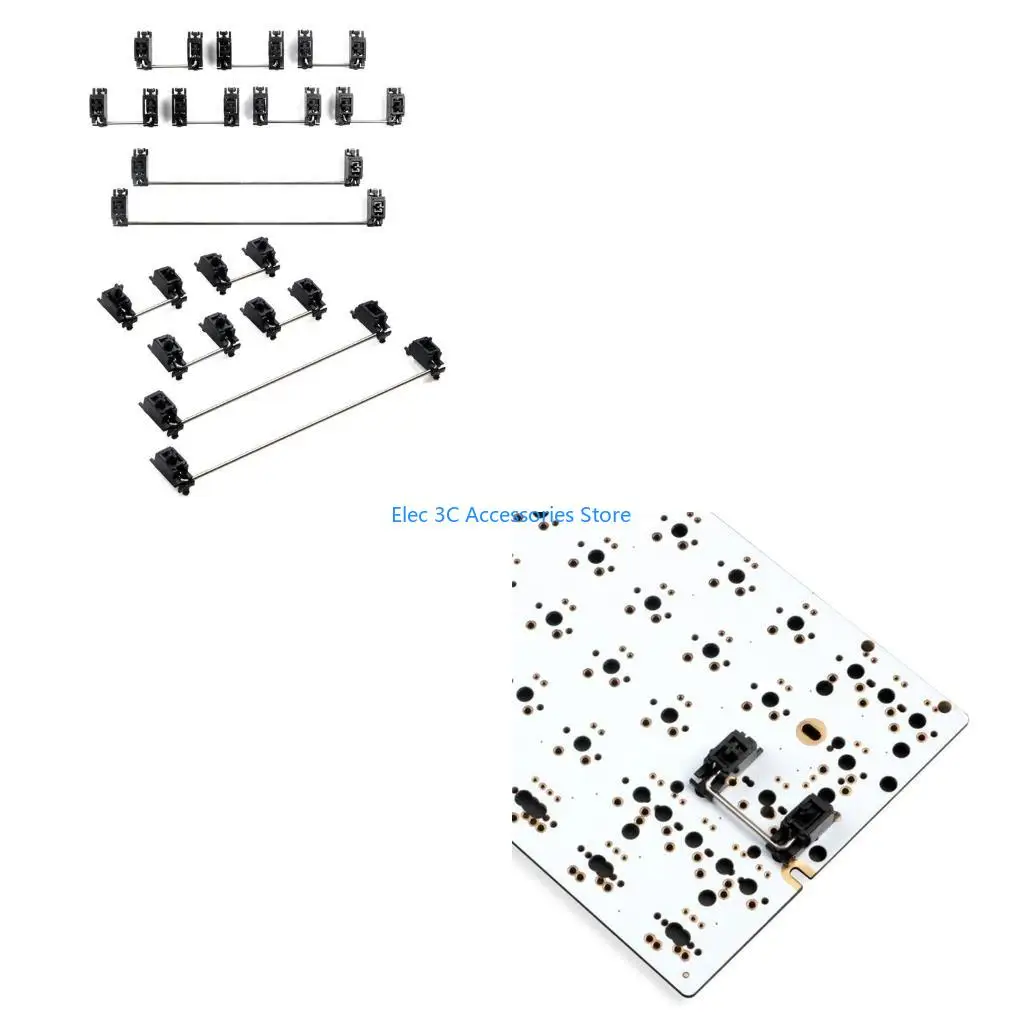 Y51A Cherry Stabilizers Satellite 7u 6.25u 2u for Mechanical Keyboard Modifier Keys 6.25x60 7x60 6.25x104 7x104Set Black