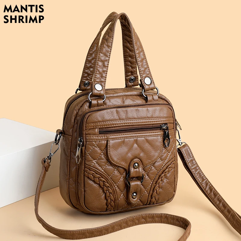 Women Bag Classic Vintage Handbags for Women New Fashion Messenger Pack Designer Retro Female Crossbody PU Leather Shoulder  Bag