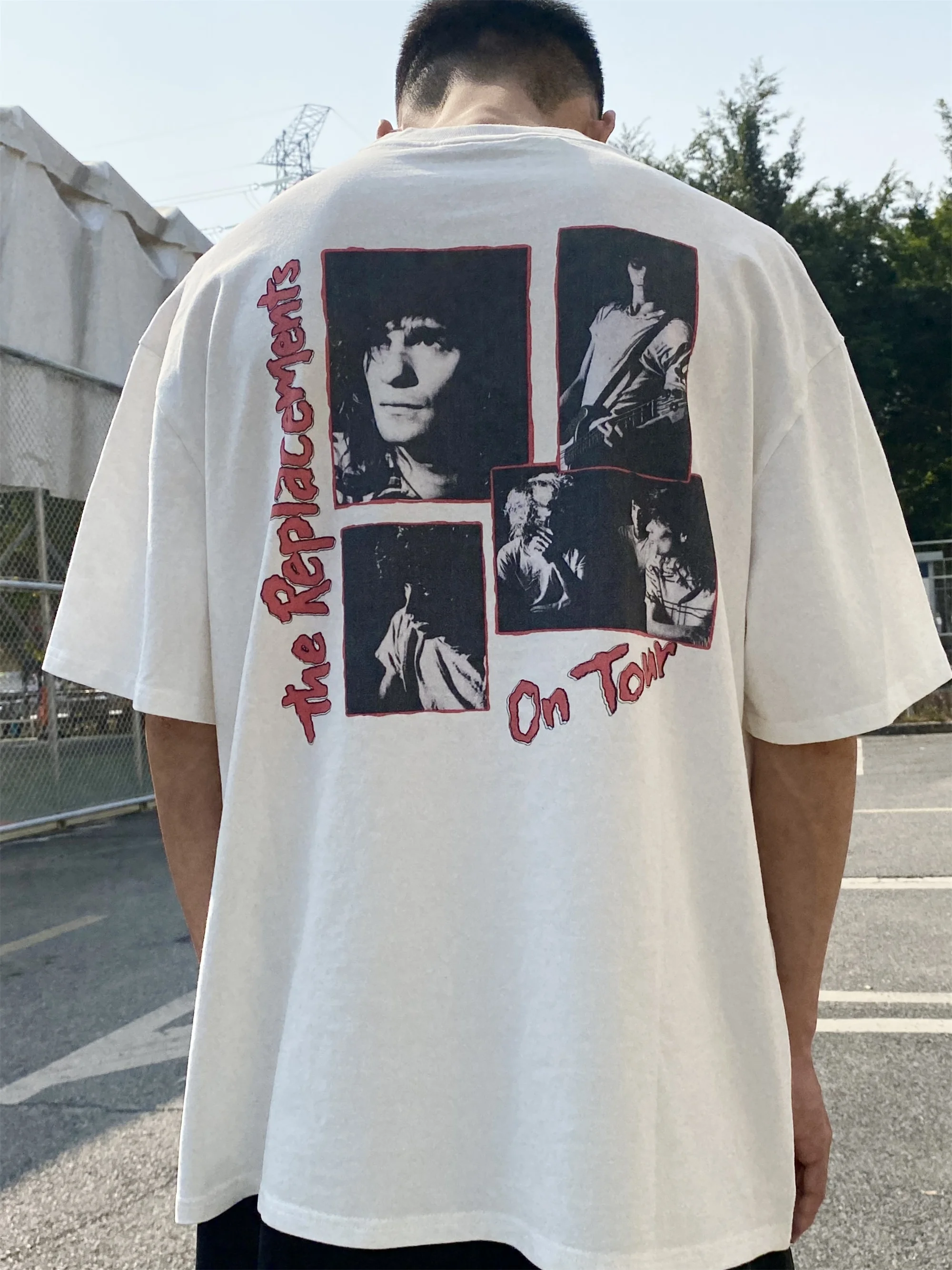 Vintage Retro Band Tee Kurt Cobain “The Replacements” Limited High-Street Rock Band  T-Shirts Cotton Short Sleeve