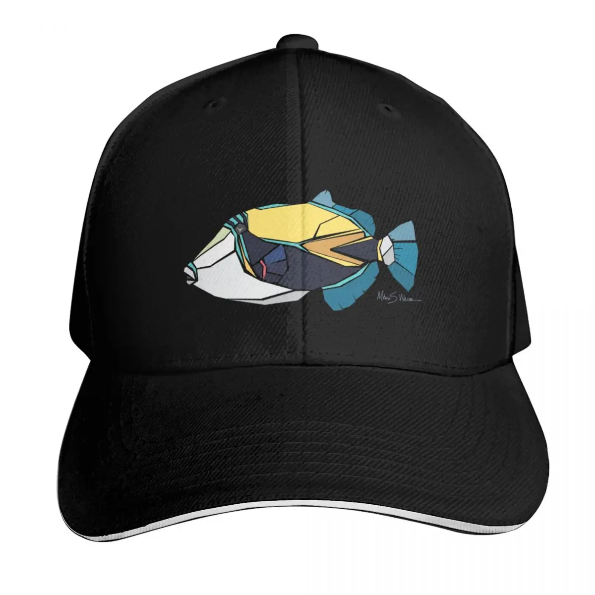 Tropical Fish - Humuhumunukunukuapua'a Baseball Cap Strapback Dad Hat Six Panel Structured Crown Sun Protection UPF 50+