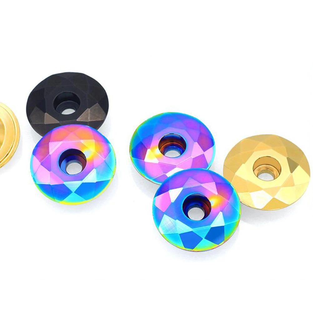 

1pc Aluminum Alloy Bike Headset Cover On-Road Bicycle Accessories Golden Strong Durable Easy Install Bolt Universal Fit For