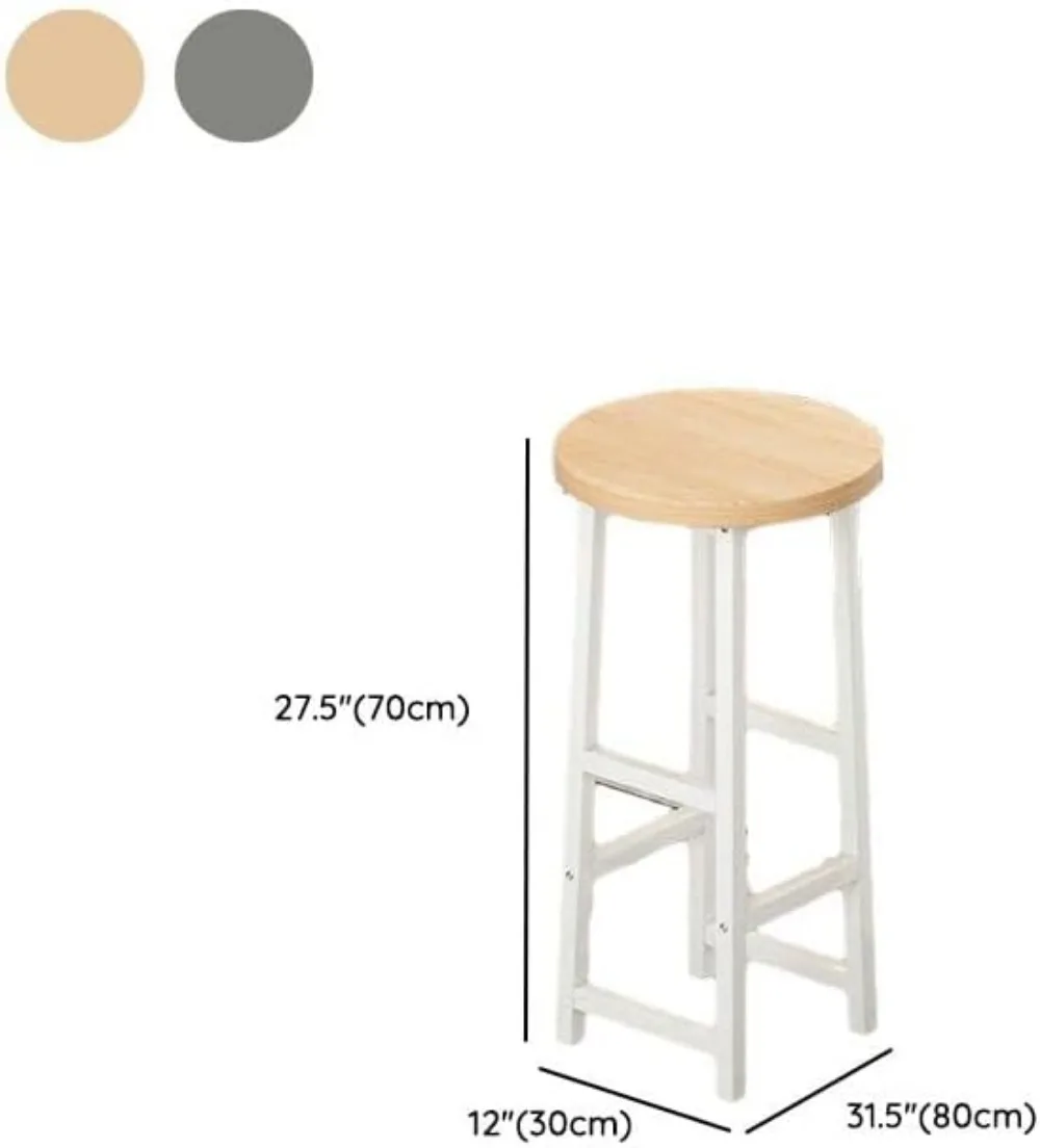 Bartafel en stoelenset, moderne woonkamer bartafelset met opbergplanken en 2 rugloze kussenkrukken voor huis en keuken