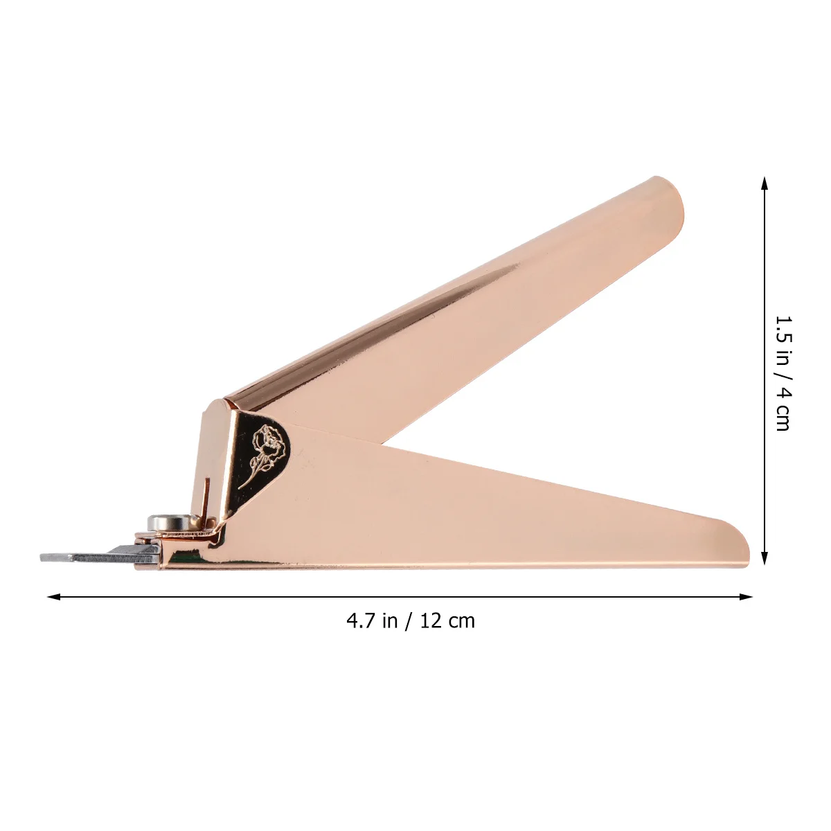 1Pcs Stainless Steel Titanium Coated U-Shape Nail Clippers for Fake Nails Manicure Tool Set with Ergonomic Design Nail Trimmer