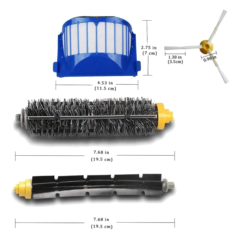Kit de piezas de repuesto para aspiradora robótica, accesorios para Irobot Roomba serie 600, 620, 630, 650, 660, 670, 690