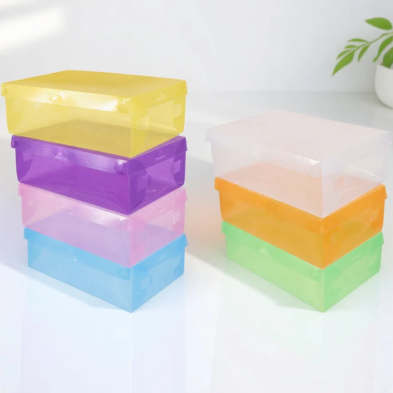 

7pcs Stackable Shoe Storage Boxes Plastic Shoe Organizer For Home Bedroom Closet Sneaker Container Box Display Rack