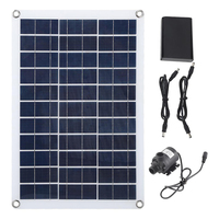 18W Solar Panel Water Pump Kit with Battery Box and USB Output for Sustainable Water Pumping and Device Charging