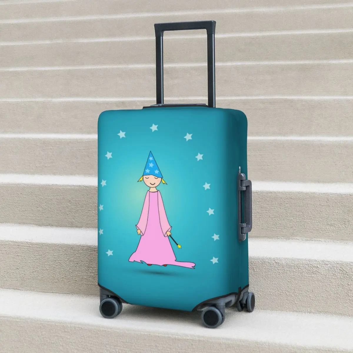 Cartoon Cute Little Fairy Suitcase Cover Magic Wand Business Vacation Fun Luggage Accesories Protection Christmas Gift