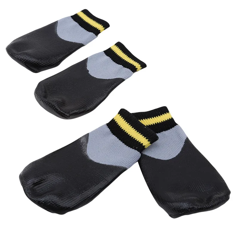 New Outdoor Waterproof Dog Socks Rain Wear Non-Slip Anti Skid Cotton Elastic Shoes With Fixed Belt For All Breeds