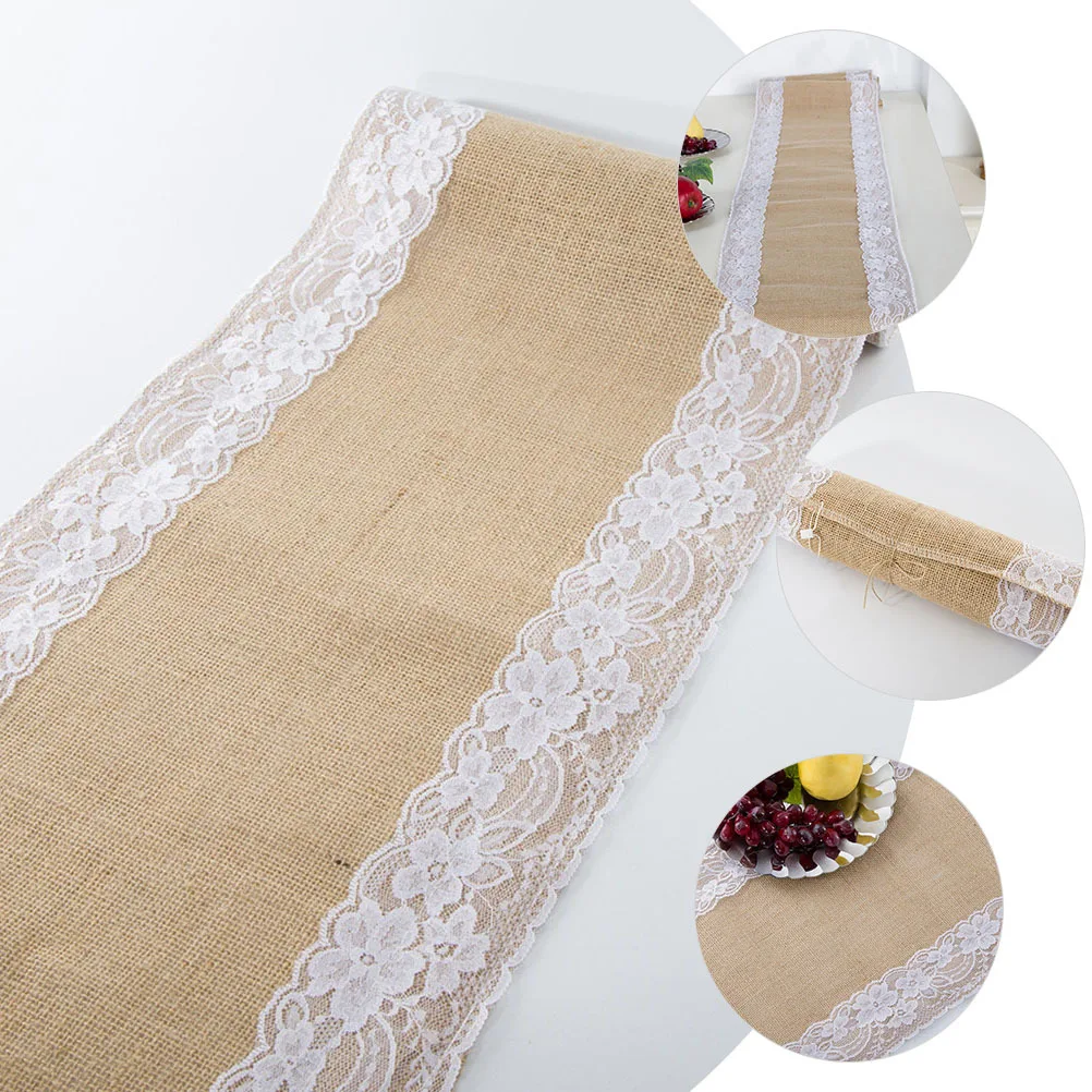 

Lace Table Runner Festival Decorative Wedding Linen Table Cover for Dining Party Rustic Home Tablecover Holiday Supplies
