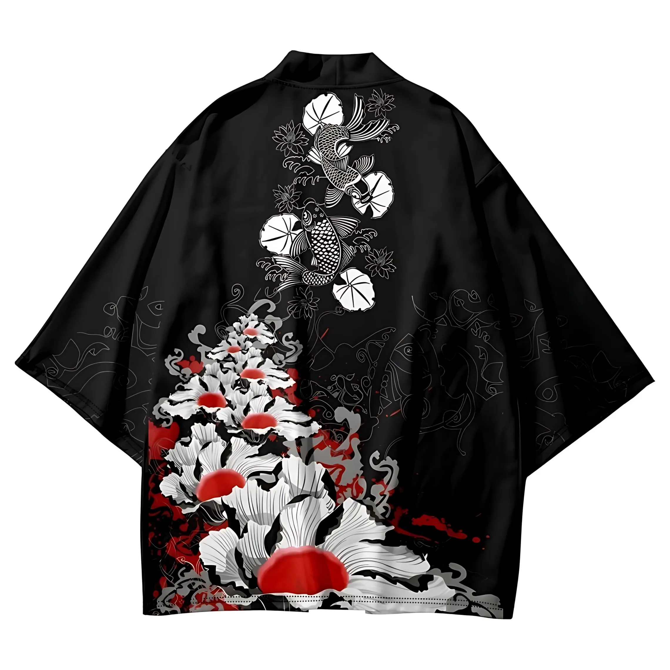 Kimono Pria Musim Panas 2026 Pola Cetak 3D Bernapas Ringan Kasual Fashion Pakaian Pria Outdoor