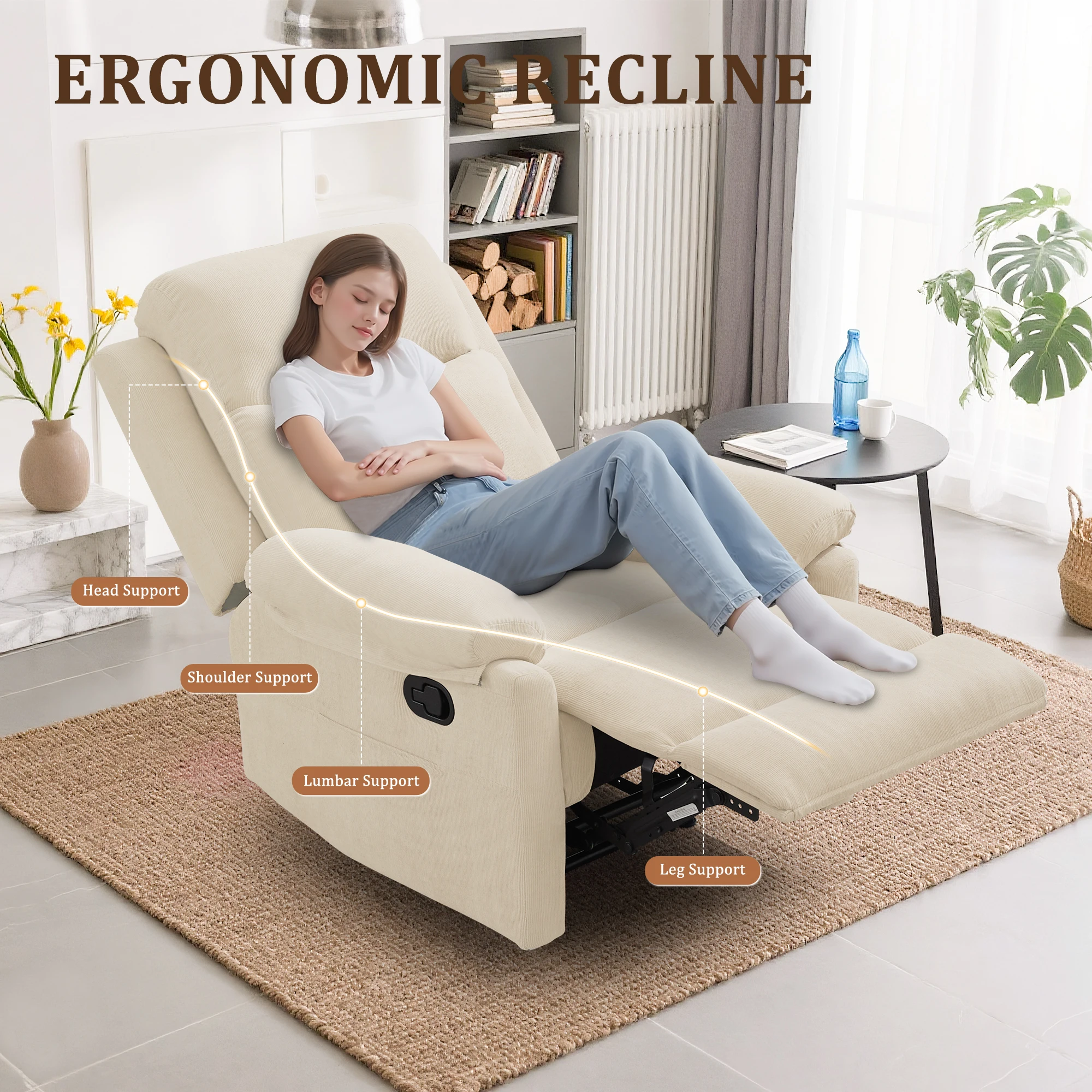 كرسي كورسير صغير يدوي كرسي مريح للمساحات الصغيرة لغرفة المعيشة وغرفة النوم وسلك قصير #4