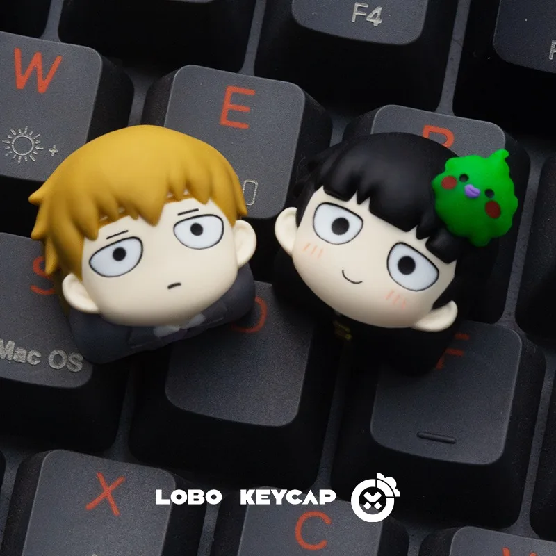 NEW Mob Psycho 100 Theme Anime Keycaps Mechanical Keyboard Resin Custom Cute Keycaps PC Game Keyboard Accessories Gift Collect