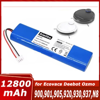 12800mAh Replacement Battery for Ecovacs Deebot Ozmo 900 901 905 920 930 937 N8 Pro 14.4V Li - ION Robot Vacuum Cleaner Battery
