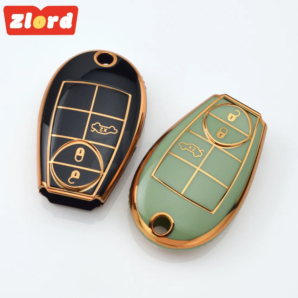 For Jeep Commander Dodge Grand Caravan Chrysler Grand Voyager Town Country 3 Buttons TPU Car Key Cover Case Skin Remote Set