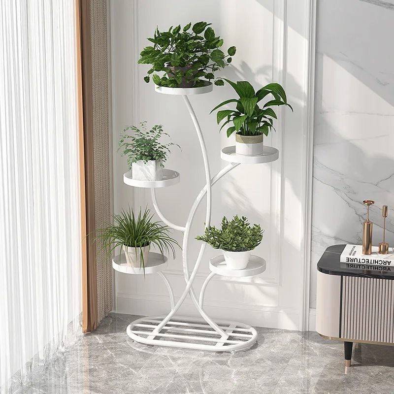 New Luxury Iron Flower Stand for Living Room Indoor Balcony Multi-Purpose Plant Display Shelf Succulent Holder Plant Shelves image 5