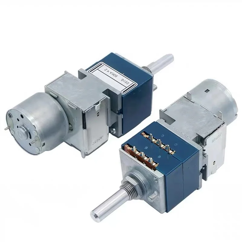 1pc ALPS RK27 5KA/10KA/20KA/50KA/100KA Rotary Potentiometer with Motor Volume HiFi Stereo Audio Amplifier Dual-unit 6Pins