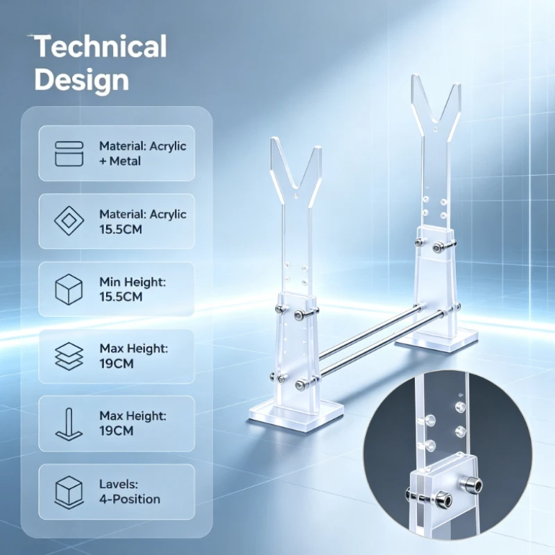 Acrylic Display Stand for Model Rifle Handgun Ornament Transparent PC Material Collectible Model Display Holder